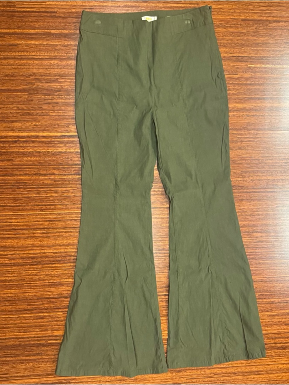 Maeve Anthropologie Wide Leg Flare
Pants Olive Trousers Size 14 Career  EUC